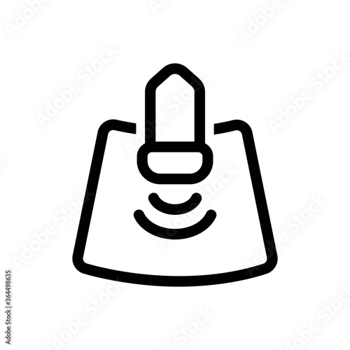 Ultrasound Line Icon - Vector Illustration