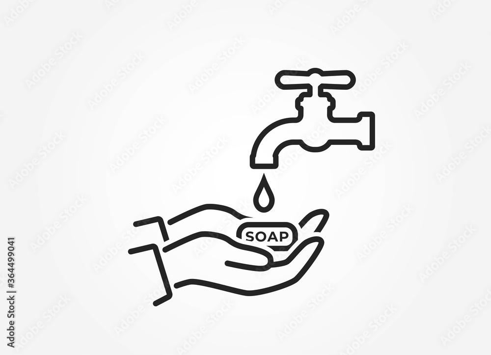 wash your hands with soap icon. pictogram of disease prevention. protection from coronavirus wash your hands with soap icon. pictogram of disease prevention. protection from coronavirus