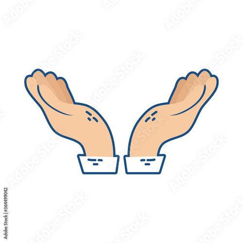 hands human lifting isolated icon