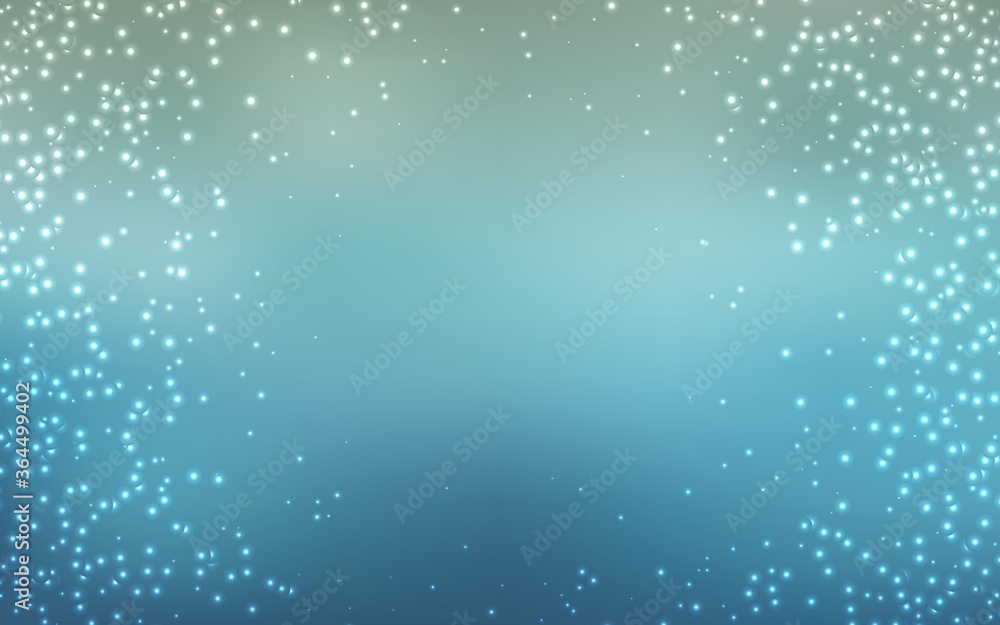 Light BLUE vector background with galaxy stars. Space stars on blurred abstract background with gradient. Template for cosmic backgrounds.