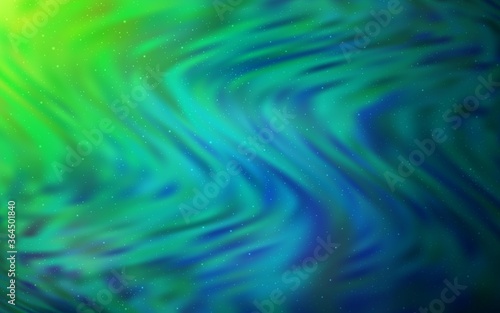 Light Blue, Green vector texture with milky way stars. Shining illustration with sky stars on abstract template. Pattern for astrology websites.
