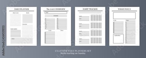 Planner sheet vector. Printable vertical notebook page