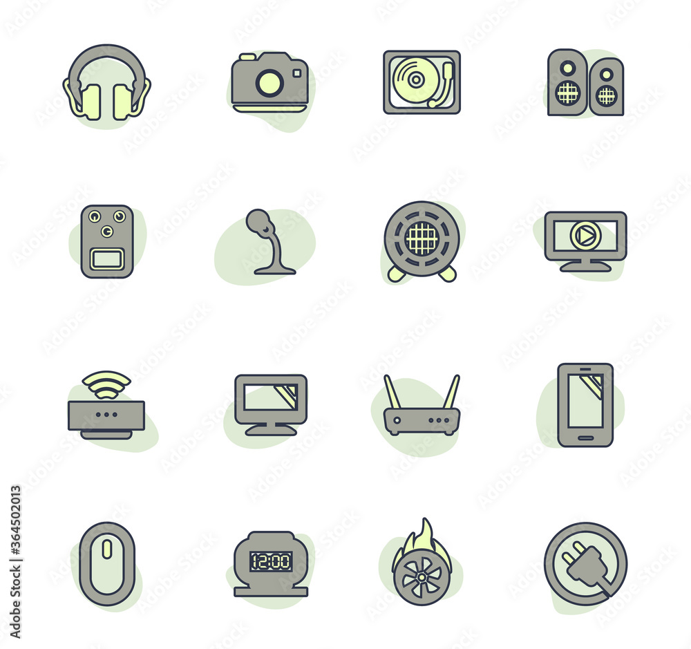 Devices icons set Devices icons set