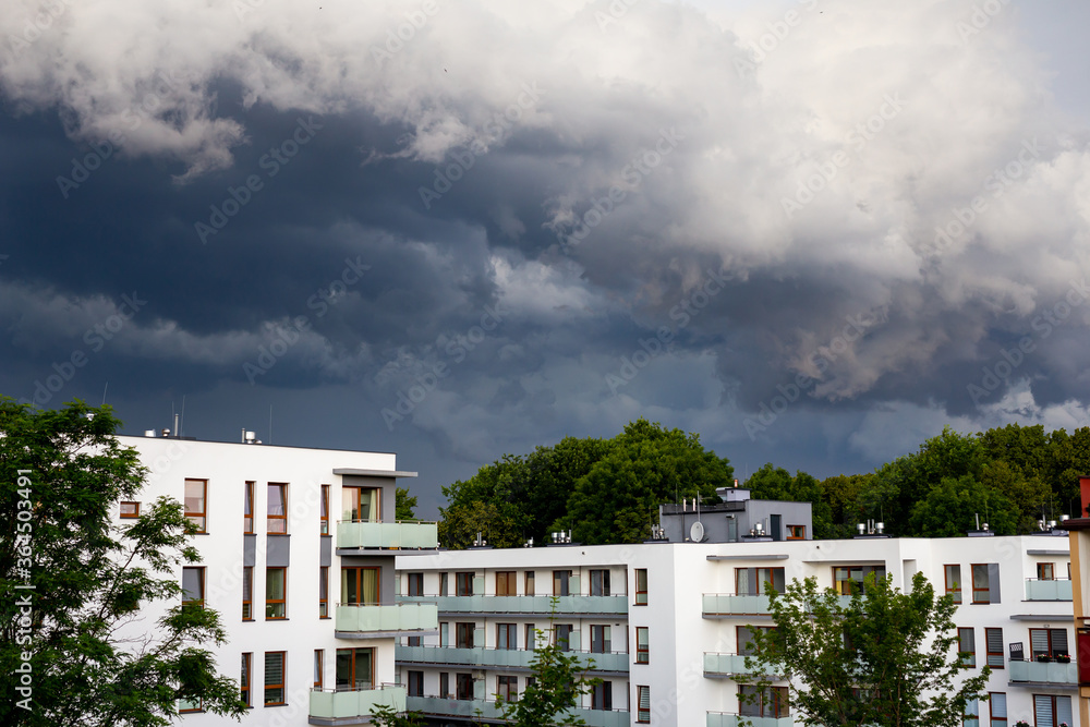 Dramatic sky in the sicty, with clouds, before the storm Dramatic sky in the sicty, with clouds, before the storm