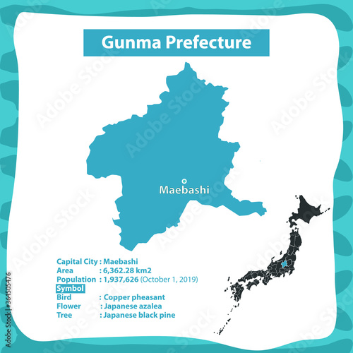 Gunma Prefecture Map of Japan Country