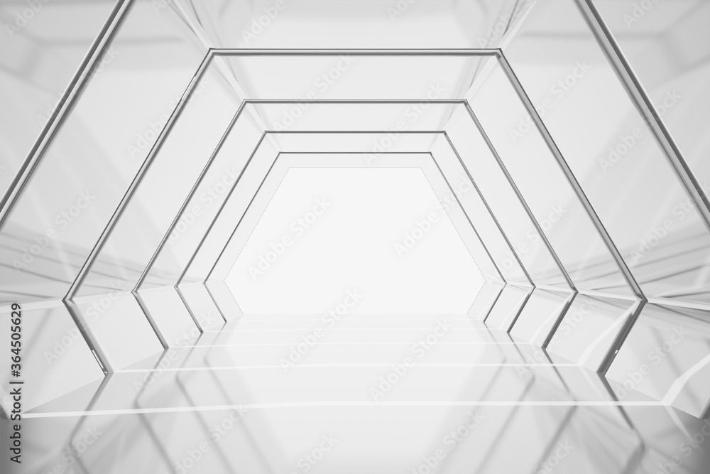Fototapeta premium Renderowanie tunelu 3D dla tła / makiety