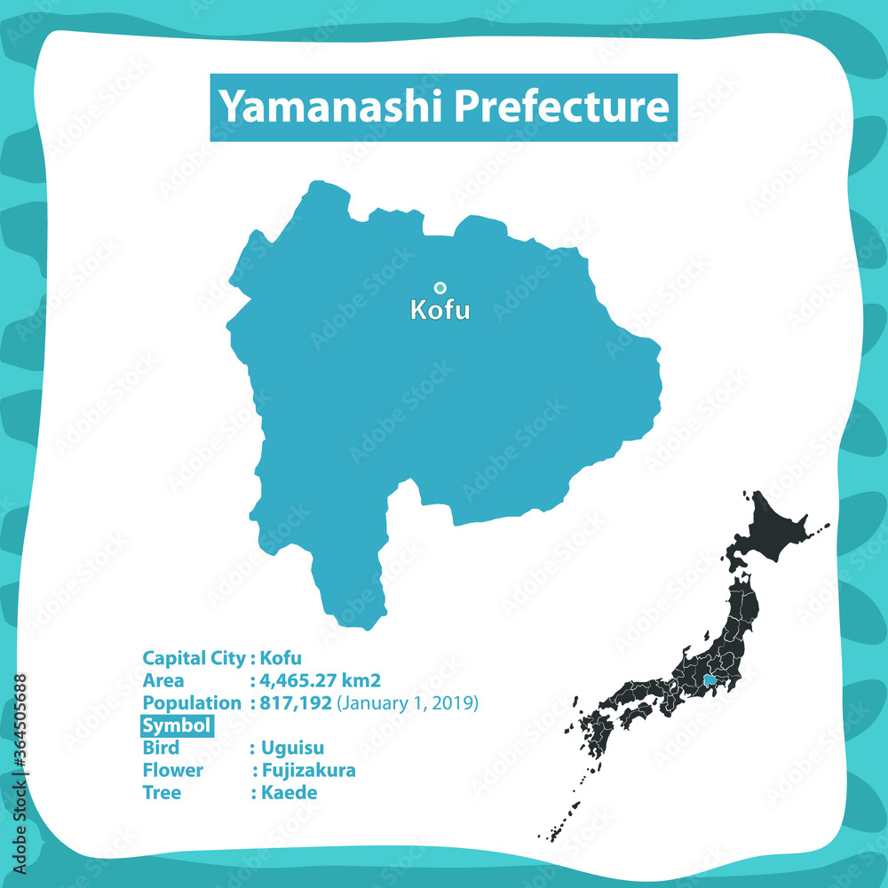 Yamanashi Prefecture Map of Japan Country