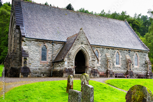 Historic Balquhidder cemetery, the final resting place of the famous Scottish folk hero Rob Roy MacGregor. Scotland, United Kingdom photo