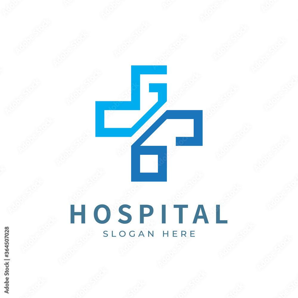 Health logo with initial letter J O, O J, J O logo designs concept. Medical health-care logo designs template.