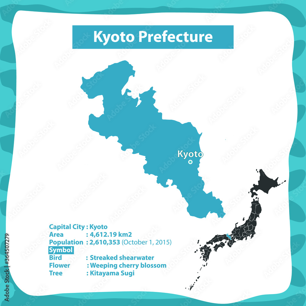 Kyoto Prefecture Map of Japan Country