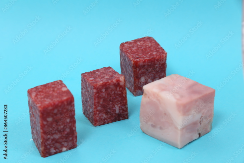 smoked sausage with ham, diced smoked sausage with ham, diced