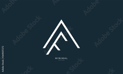 Alphabet letter icon logo AF  photo