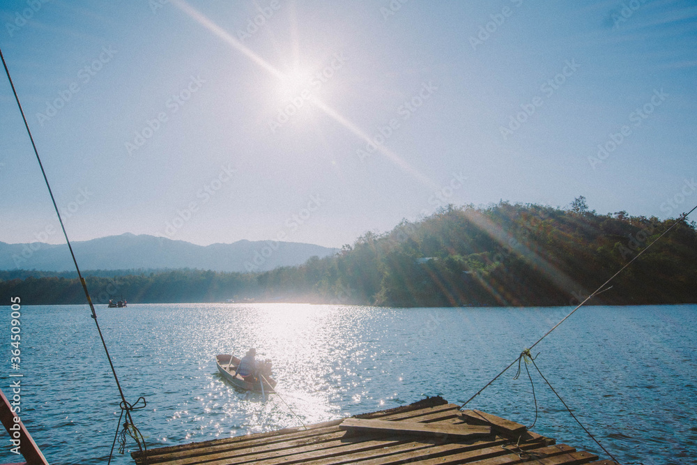 Fototapeta boat on lake