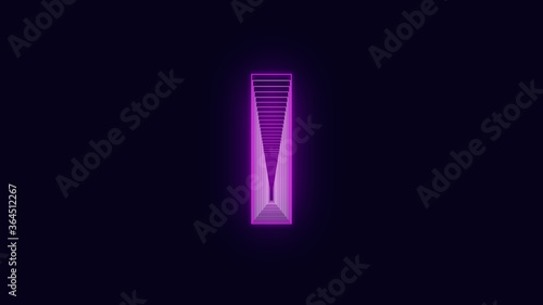 Efecto Neo letra I Vector