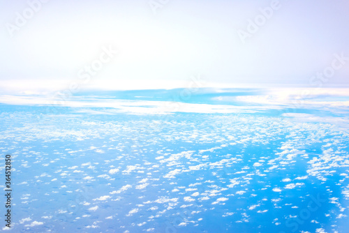 High angle view from the plane , Cloud background , Abstract blur background