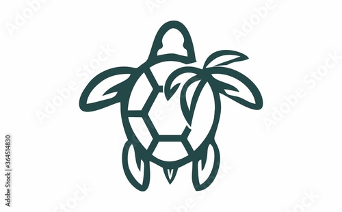 this is a combination of palm trees and turtle animals