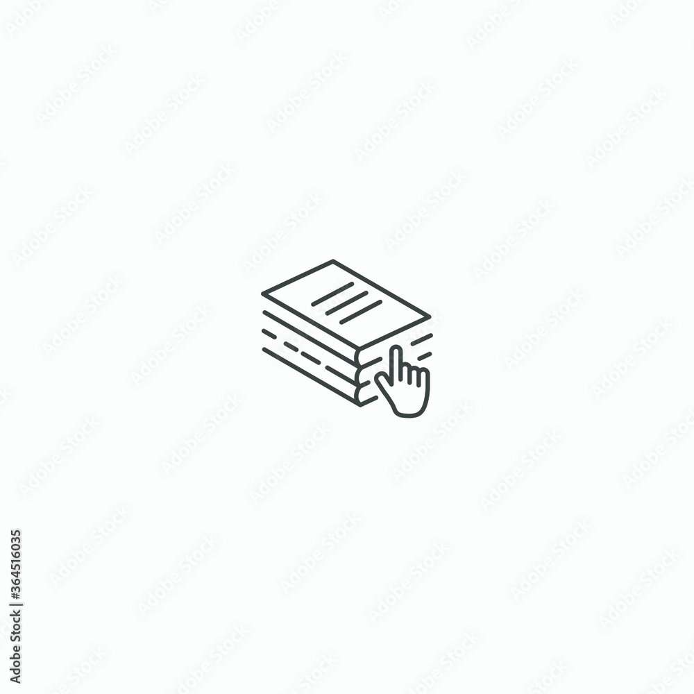 vector illustration of the library line icon vector illustration of the library line icon