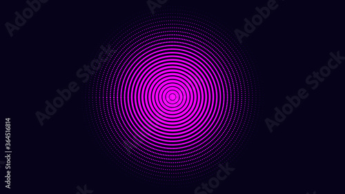 Efecto de circulo discontinuo con puntos vector