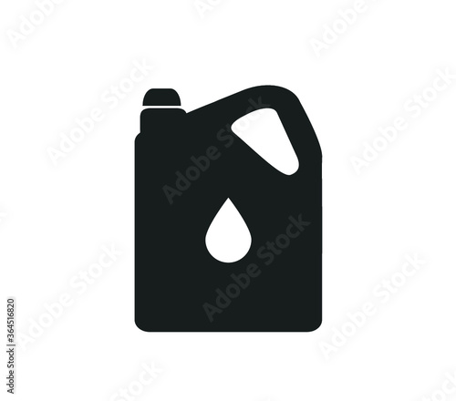 Oil icon vector. Liquid bottle.  Fuel canister vector icon.  Canister icon. 