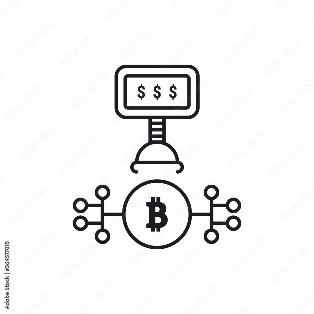 Cryptocurrency icon. Vector Illustration Cryptocurrency icon. Vector Illustration