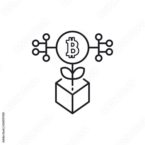 ICO token icon. Vector Illustration