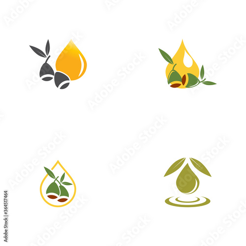 Set Eucalyptus leaves logo vector