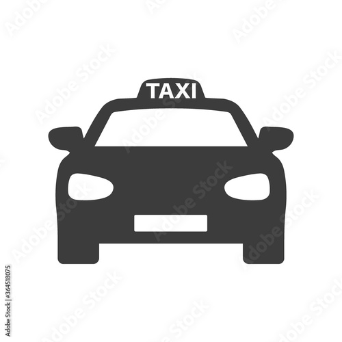 Taxi vector icon on white