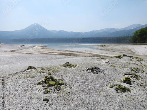 The landscape of Osorezan (Mount Osore, 青森恐山) in Aomori, JAPAN photo