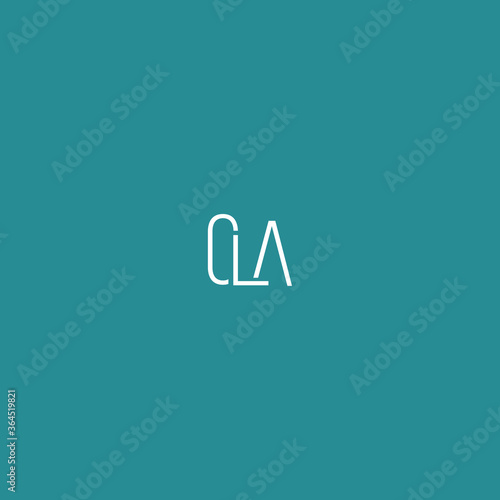 Minimal letters CLA logo icon vector