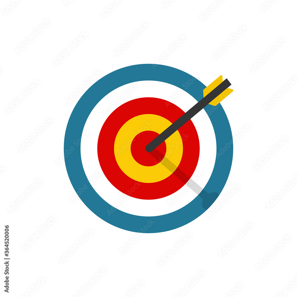 Shot at target on white Shot at target on white