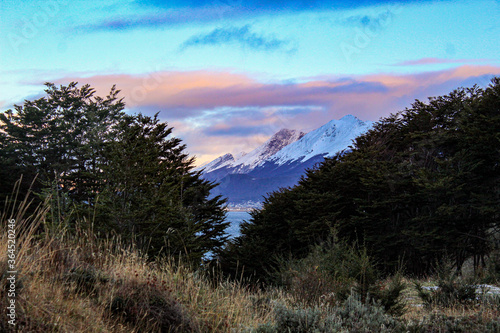 sunset in the mountains