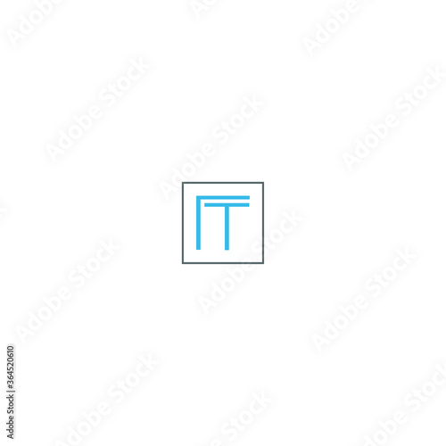 Initials IT or TT logo based icon symbol vector