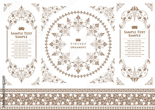 vector set of ornamental design elements