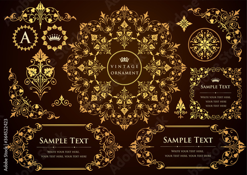 vector set of ornamental design elements
