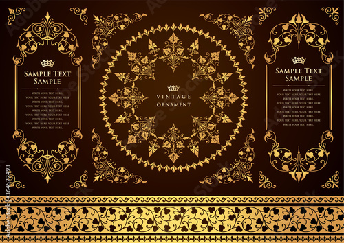 vector set of ornamental design elements