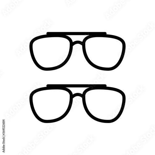 Glasses icon. Simple line, outline vector elements of hipster style icons for ui and ux, website or mobile application