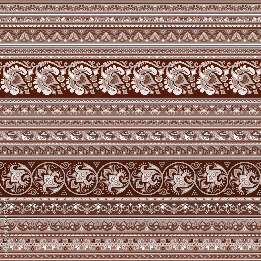 Abstract ethnic floral pattern, vector background Abstract ethnic floral pattern, vector background
