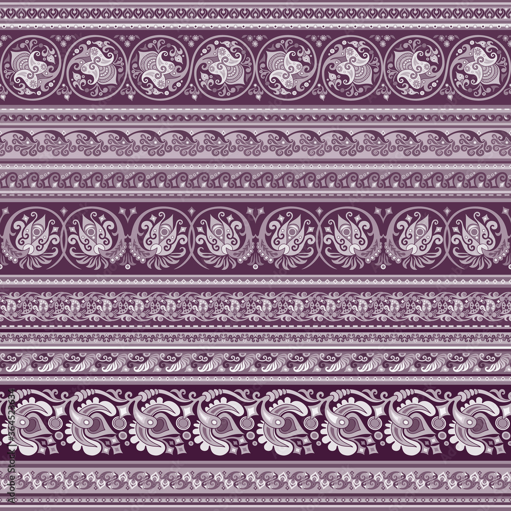 Abstract ethnic floral pattern, vector background Abstract ethnic floral pattern, vector background