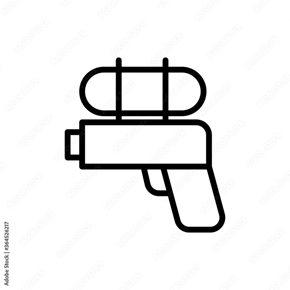 Gun, water icon. Simple line, outline vector elements of vacation icons for ui and ux, website or mobile application Gun, water icon. Simple line, outline vector elements of vacation icons for ui and ux, website or mobile application