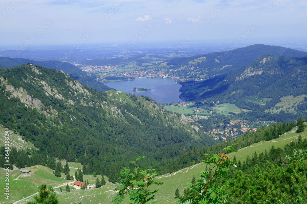 view from the mountain with lake