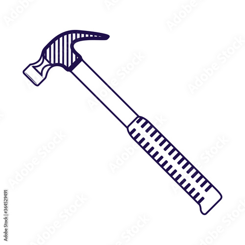 hammer tool equipment isolated icon