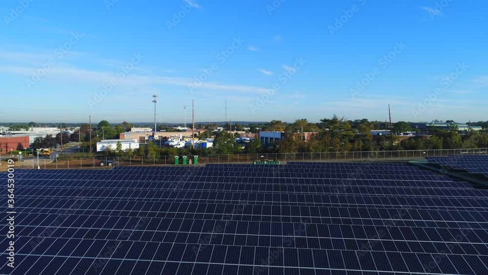 Backwards Flight Over a Column of Solar Panels - 1 Backwards Flight Over a Column of Solar Panels - 1