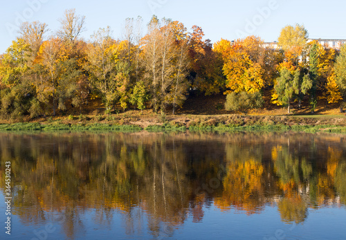 Autumn landscape with a river
