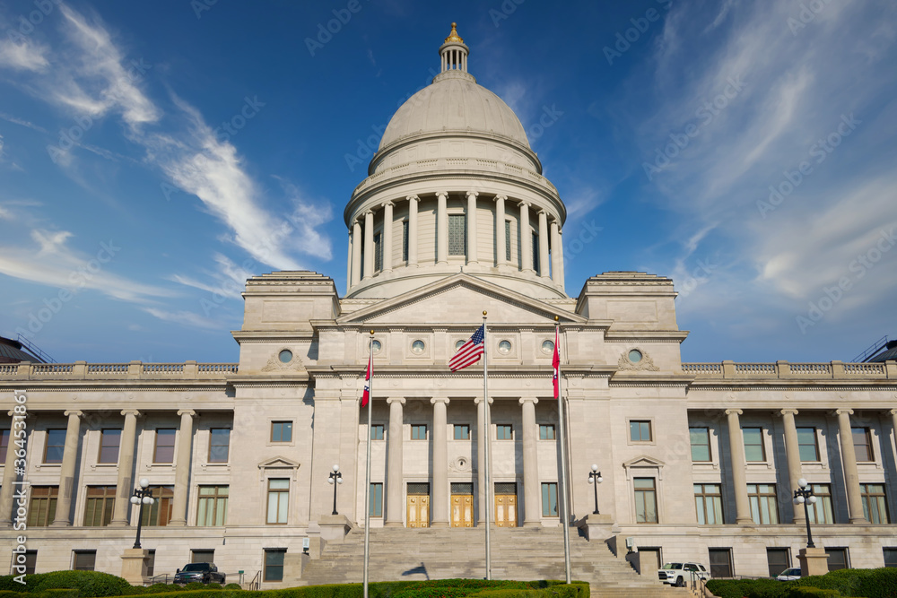 Arkansas State Capitol, the Capitol Building in Little Rock, Arkansas, USA.