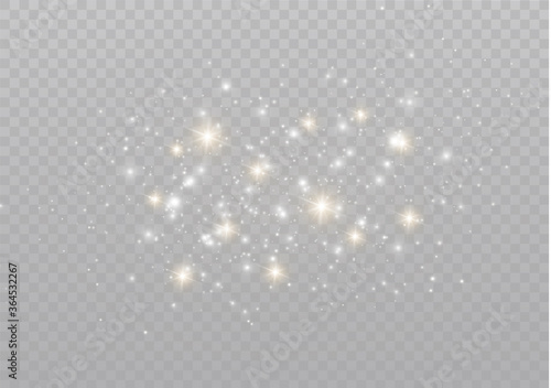 Sparkling dust particles.