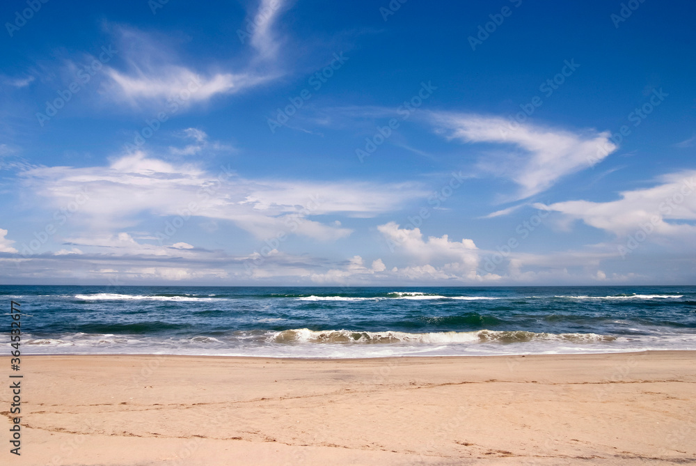 The beach and ocean at Outer Banks, North Carolina.