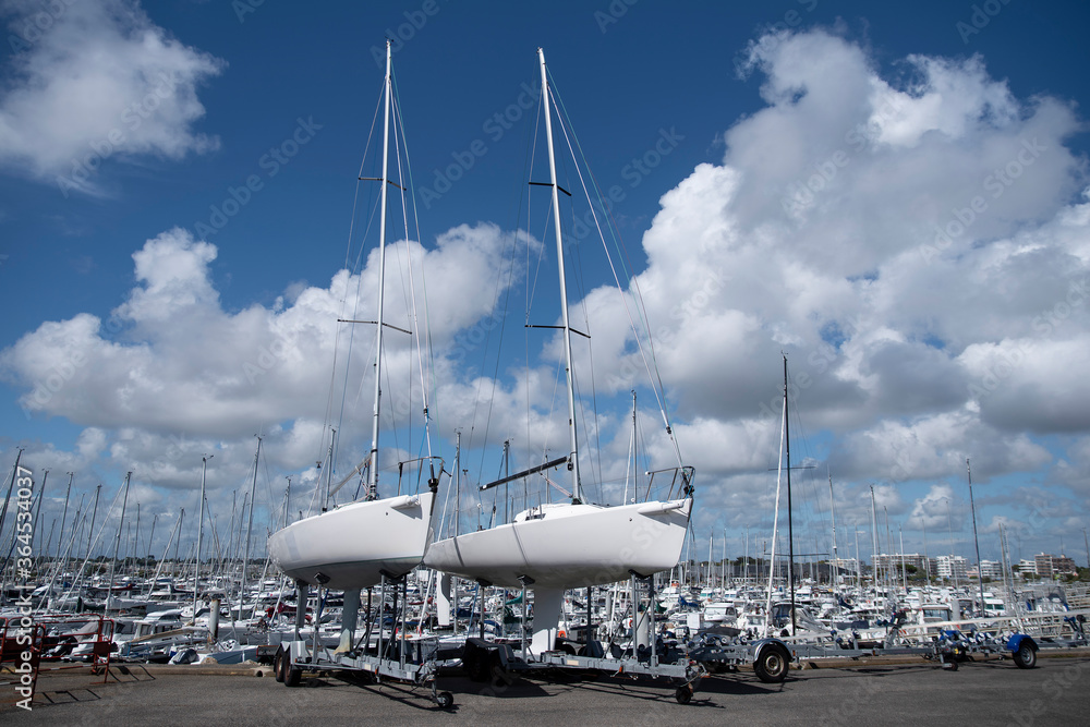 Fototapeta premium Boat in a port in Brittany, France
