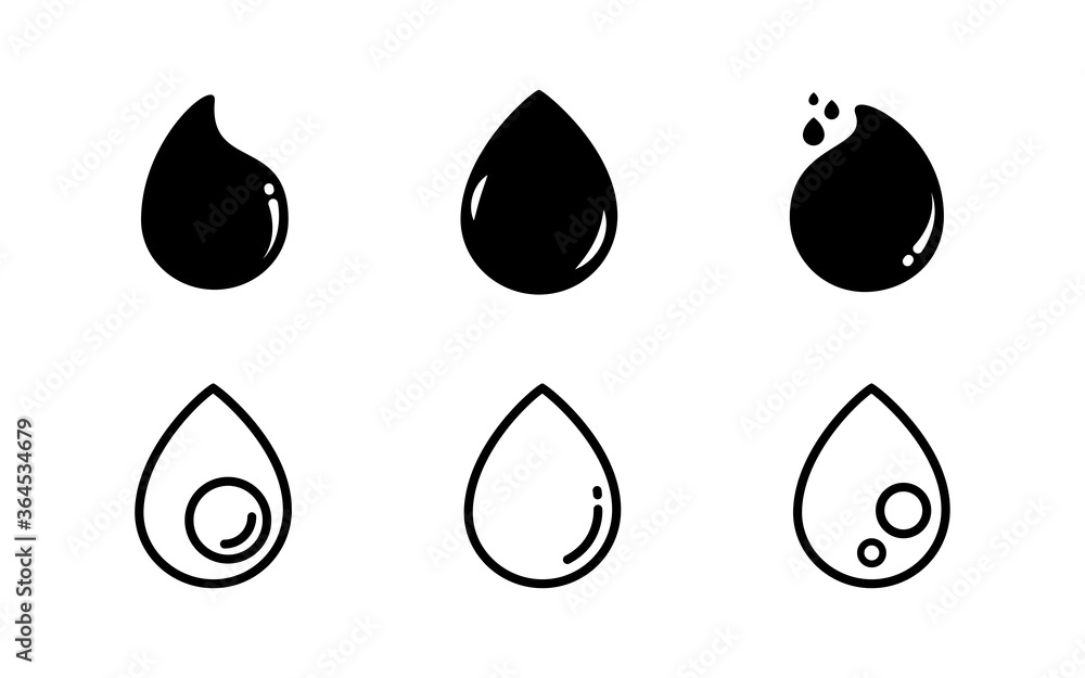 Water drop icon set - vector illustration . Water drop icon set - vector illustration .
