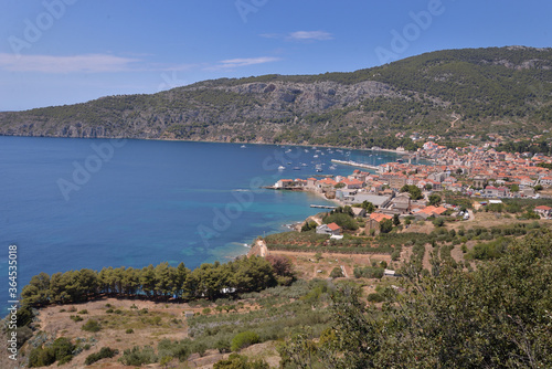 KOMIZA TOWN ON THE ISLAND OF VIS IN CROATIA. 