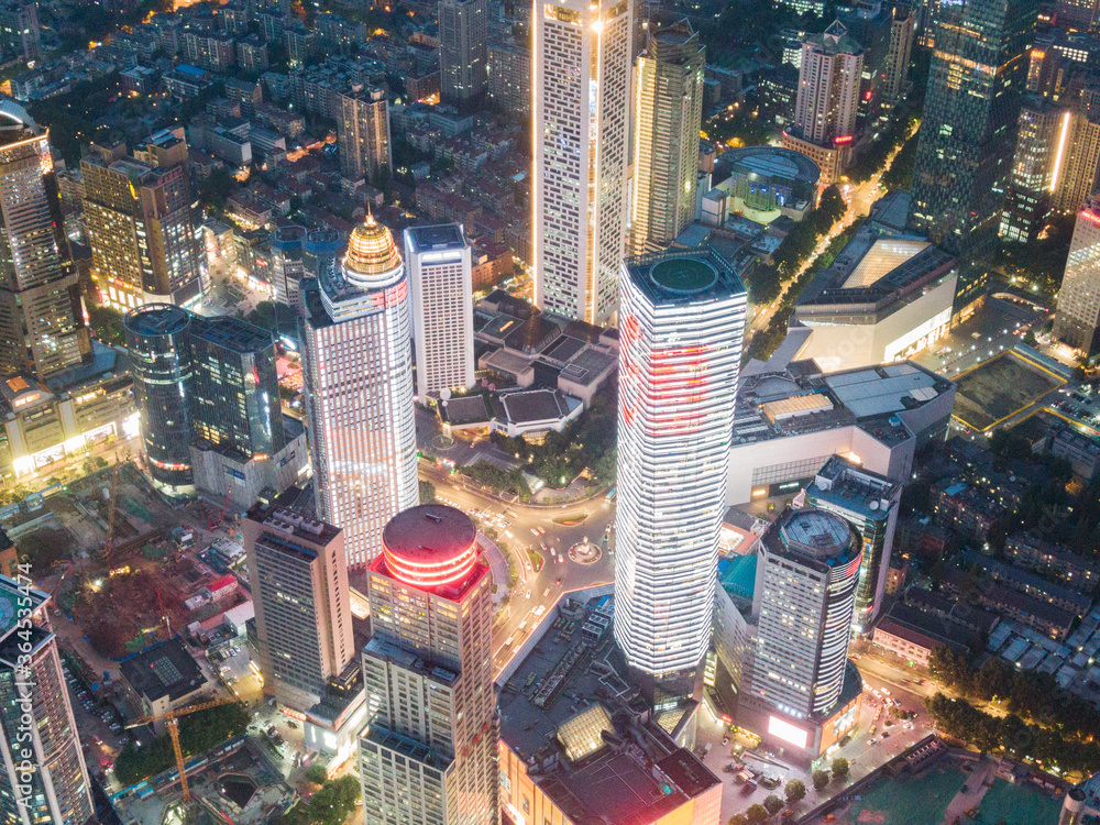 aerial view of modern city